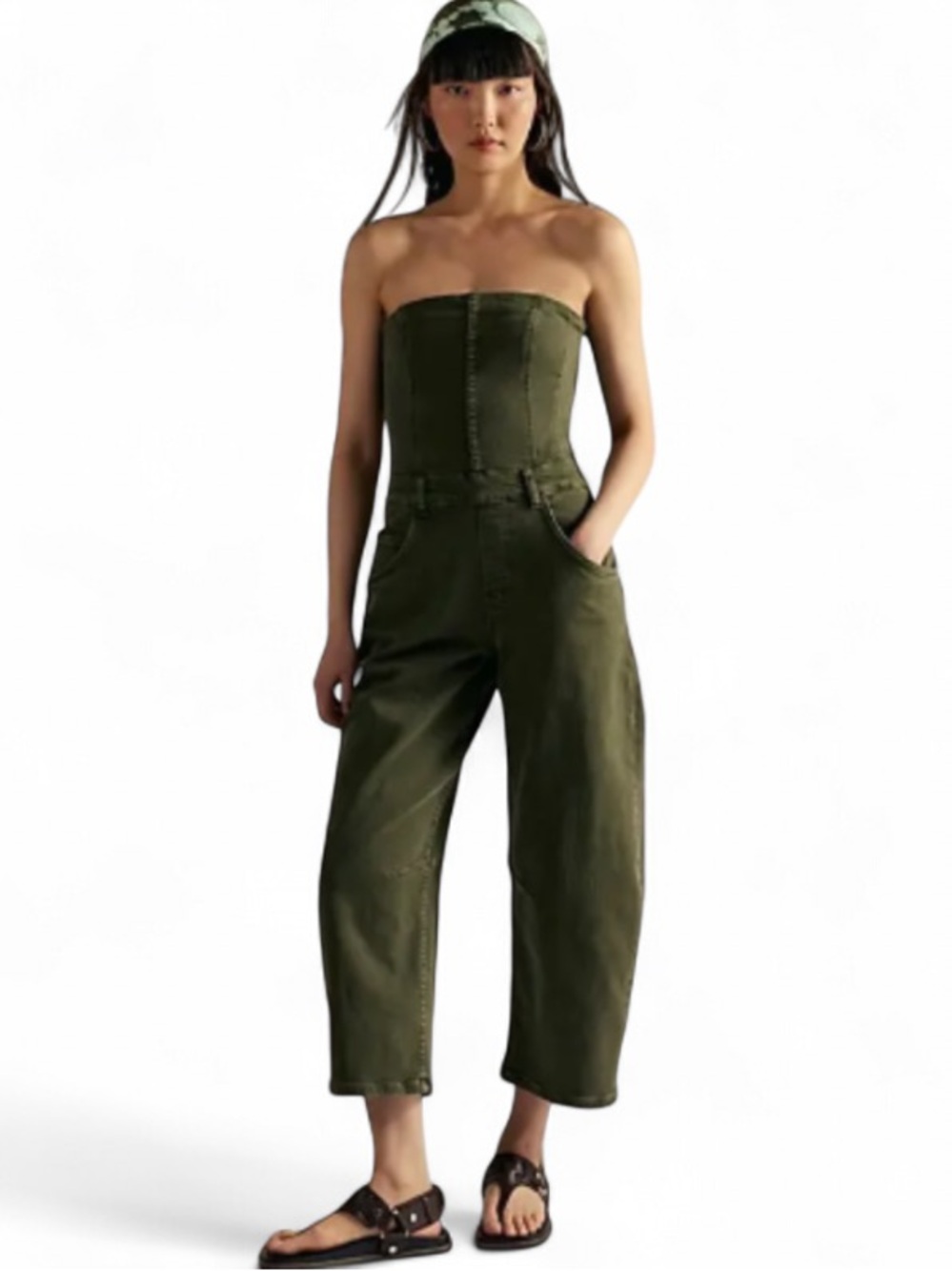SOLD-LIKE STYLES IN CLOSET 
FP One Je Suis Barrel Jumpsuit Adventurer Wash Size